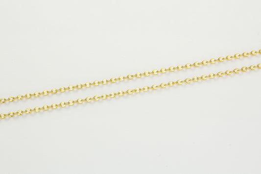 Versatile Cable Chain Hardening Gold  Necklace 