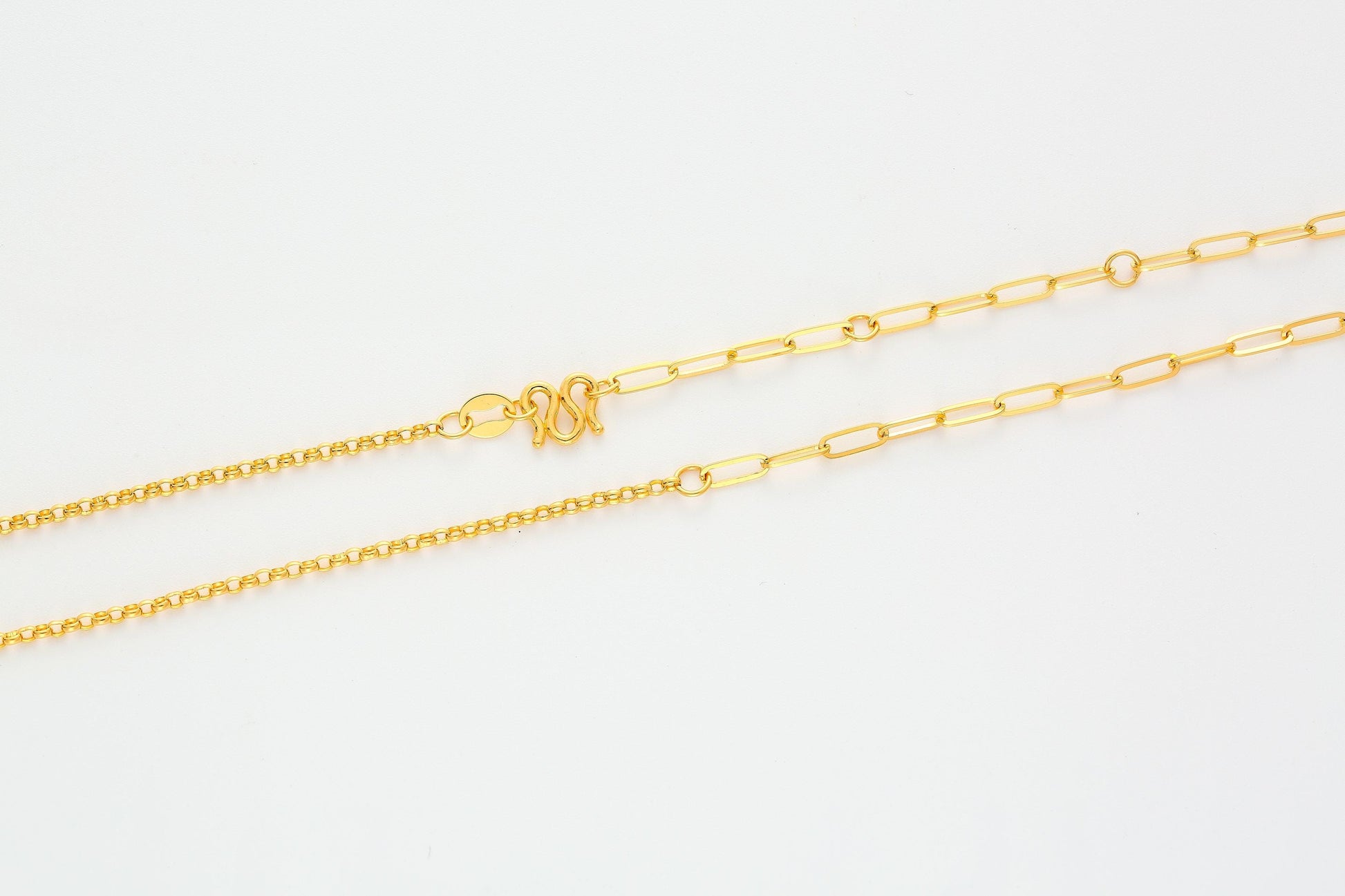 Versatile Cable Chain Hardening Gold  Necklace 