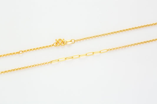 Versatile Cable Chain Hardening Gold  Necklace 