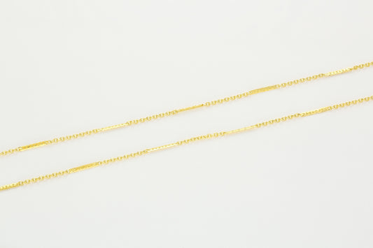 Versatile Cable Chain Hardening Gold  Necklace 