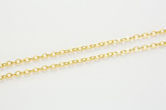 Versatile Cable Chain Hardening Gold  Necklace 