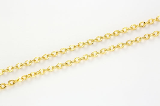 Versatile Cable Chain Hardening Gold  Necklace 