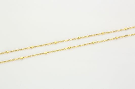 Versatile Cable Chain Hardening Gold  Necklace 