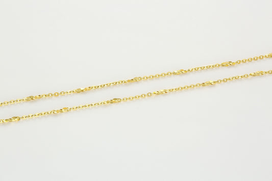 Versatile Cable Chain Hardening Gold  Necklace 