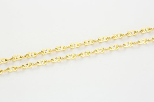 Versatile Cable Chain Hardening Gold  Necklace 