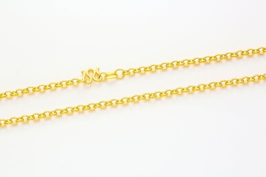 Versatile Cable Chain Hardening Gold  Necklace 